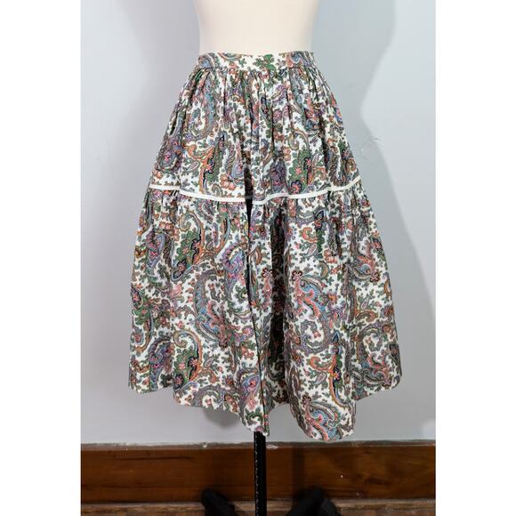 70s Paisley Circle Skirt - Picture 2 of 6